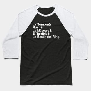 Helvetica List Los Ingobernables Baseball T-Shirt